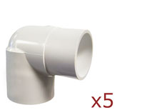 Dura 0.75 in. Street 90 Degree Elbow 5 pack 409-007x5
